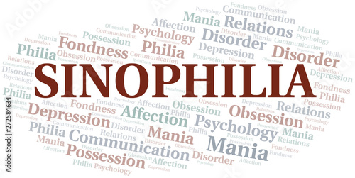Sinophilia word cloud. Type of Philia.