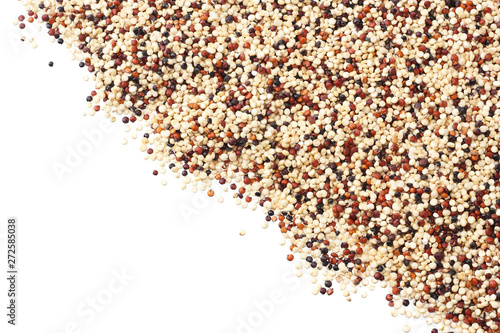quinoa isolated on white background. quinoa seed
