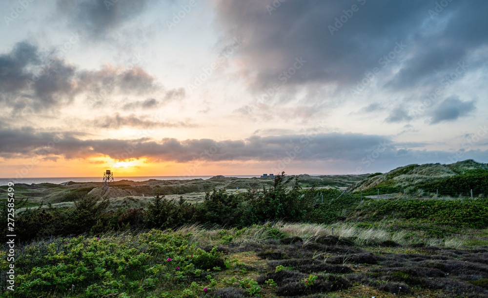 sunset at denmark's westernmost point sunset at denmark's westernmost point