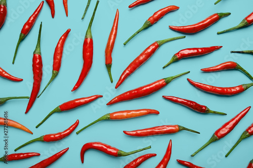 Red hot chilli pepper on white background