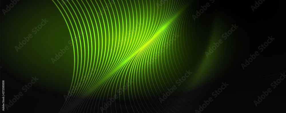 Dark abstract background with bright color neon lights and lines. Glowing background Dark abstract background with bright color neon lights and lines. Glowing background