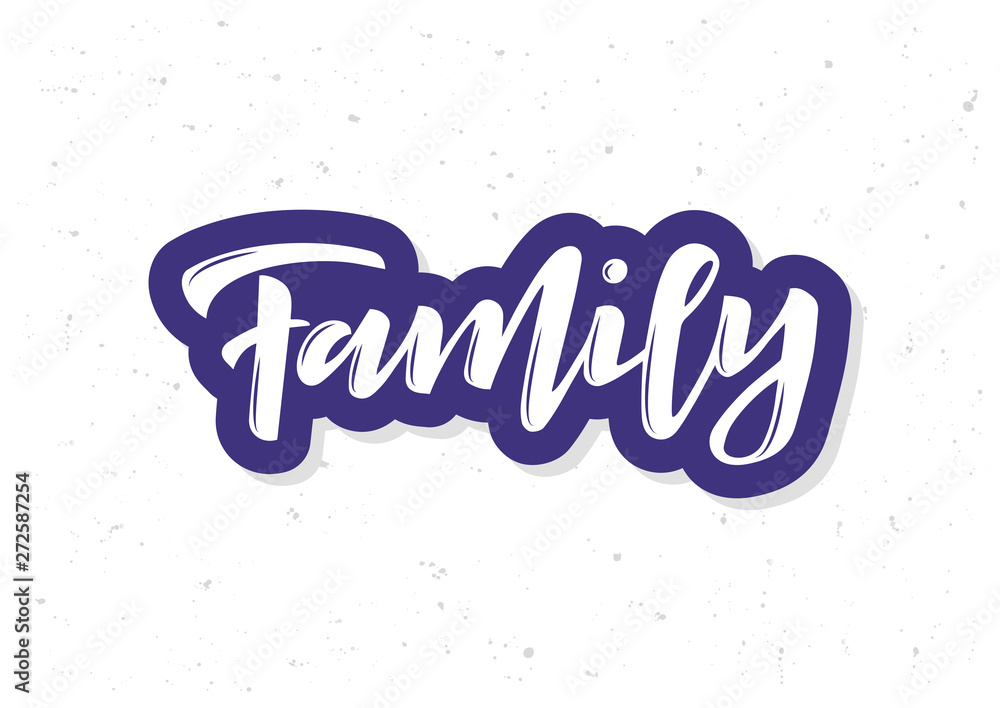 Family hand drawn lettering