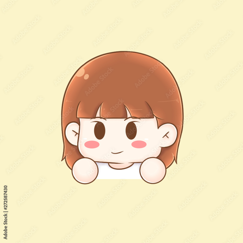 Fototapeta premium cartoon girl