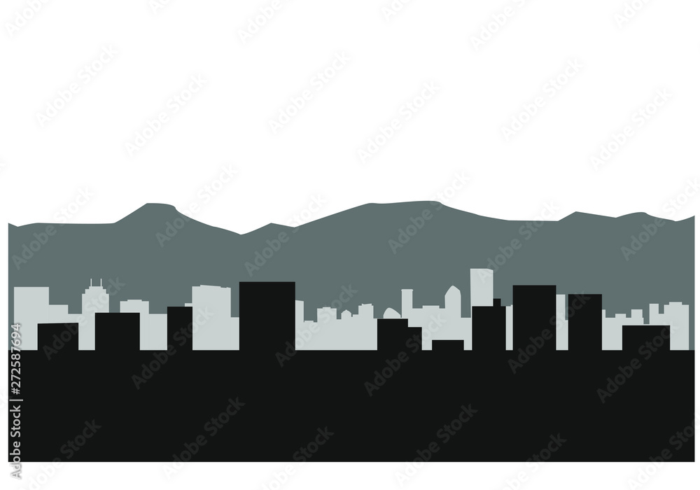 city skyline Anchorage in united states