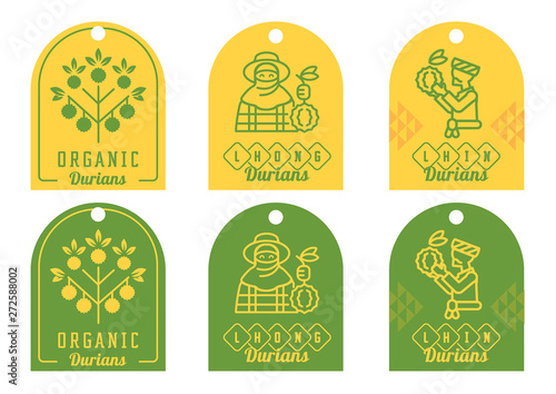Lhong and Lhin durians tag design
