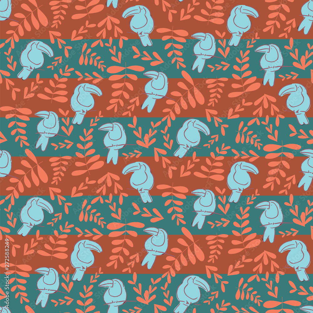 pink toucan stripes repeat pattern design pink toucan stripes repeat pattern design