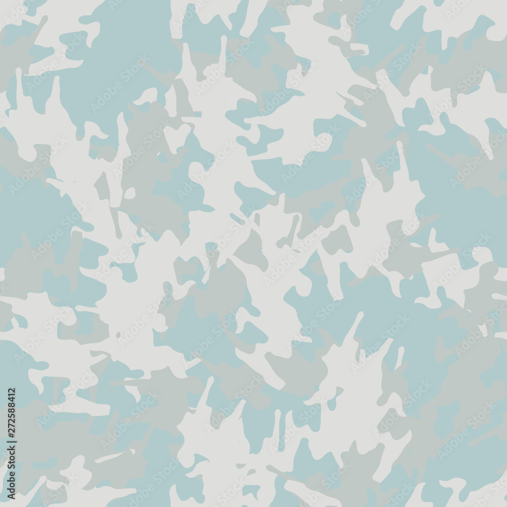 Winter camouflage of various shades of grey, blue and white colors Winter camouflage of various shades of grey, blue and white colors