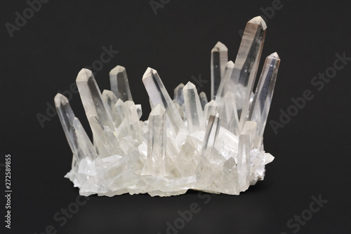 Perfect, clear quartz crystals. King county, Washington, USA.