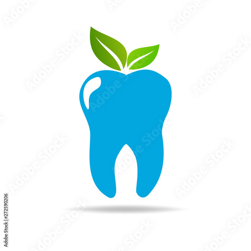 tooth wear brace on the blue background