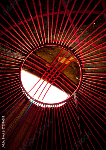 Wooden Frame Of A Yurt, Jaman Echki Jailoo Village, Song Kol Lake Area, Kyrgyzstan photo