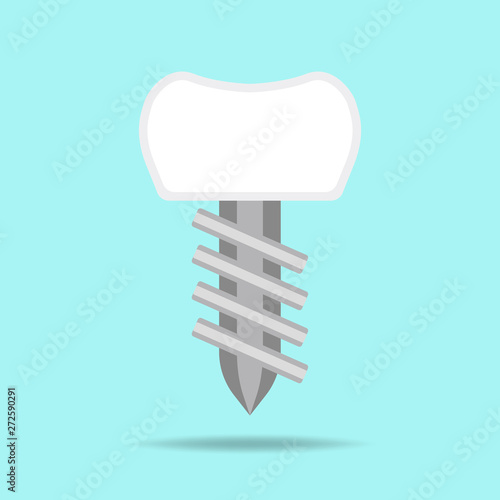 tooth wear brace on the blue background