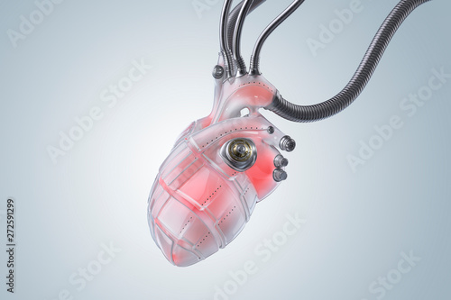 Artificial heart glass - landscape