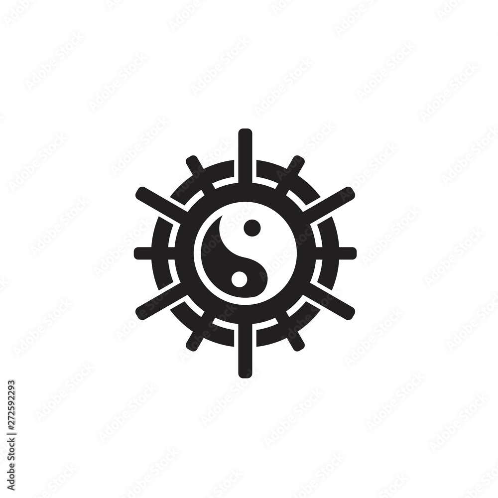 yin yang vault logo design