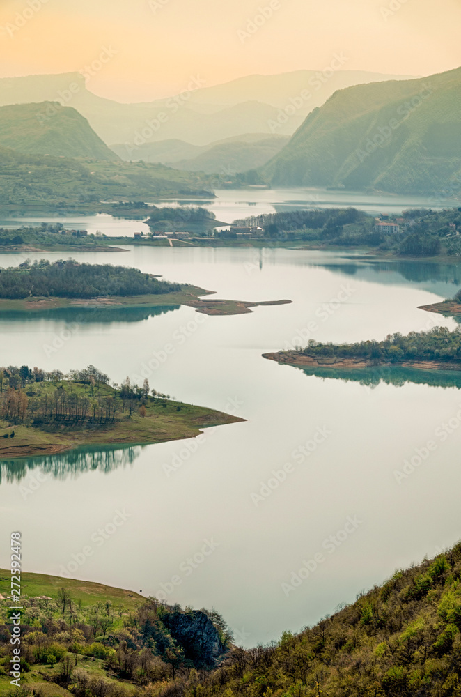 Aerial view of Rama lake or Ramsko jezero , Bosnia and Herzegovina Aerial view of Rama lake or Ramsko jezero , Bosnia and Herzegovina
