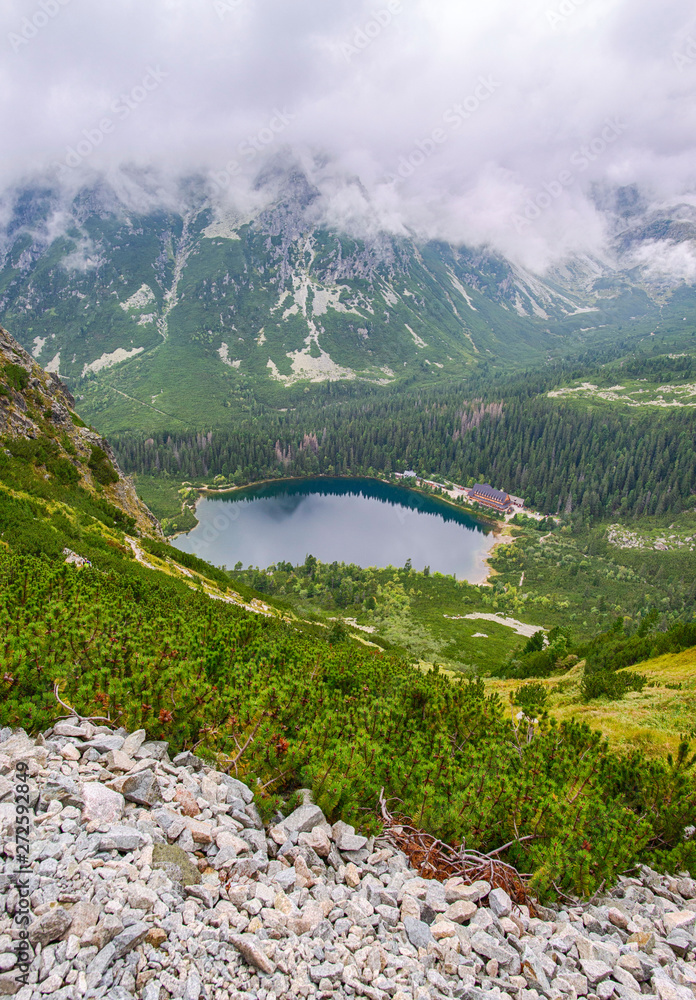 Beautiful Poprad lake in Slovakia in Europe