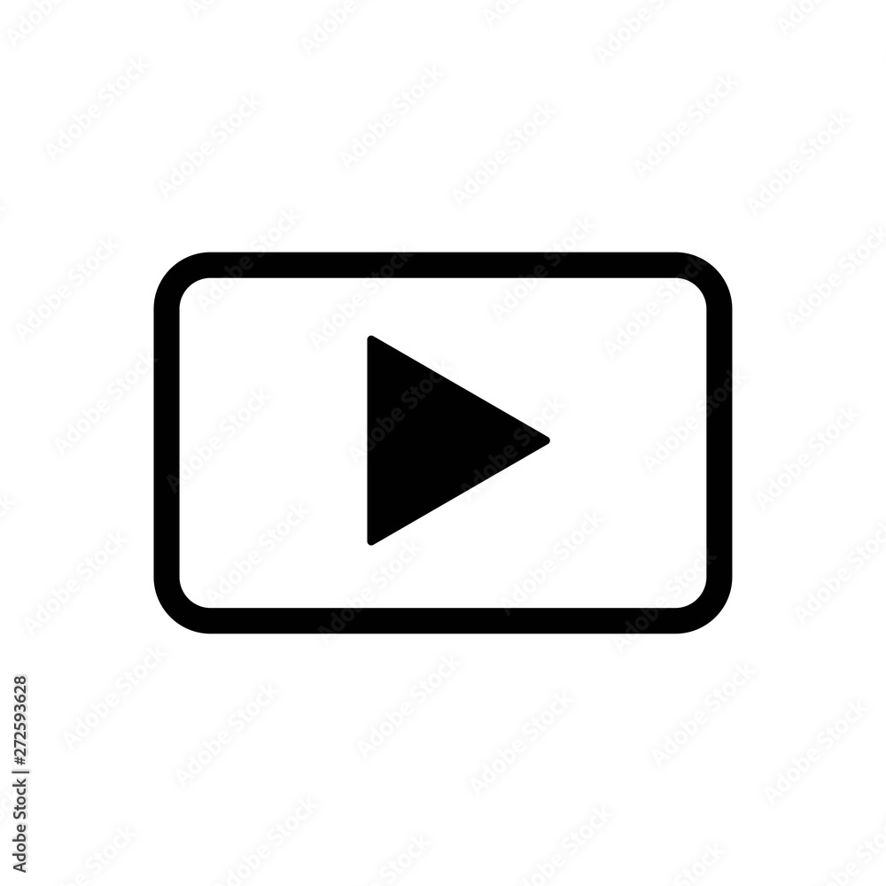 Play Media Button Symbol Logo Icon Vector Play Media Button Symbol Logo Icon Vector
