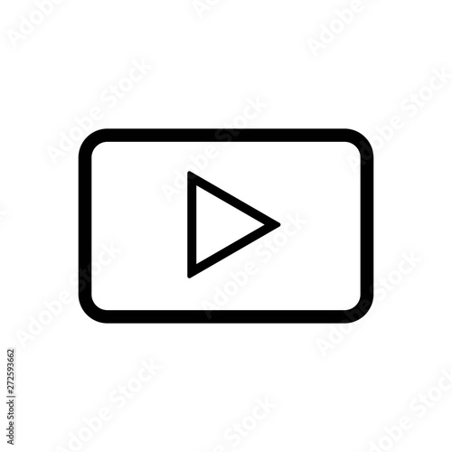 Play Media Button Symbol Logo Icon Vector