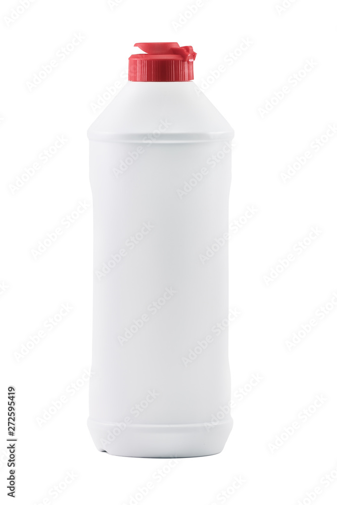 cleaning product. white bottle.
