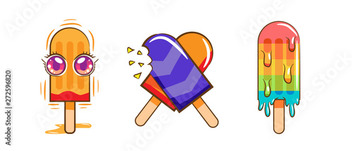 popsicle vector cartoon design