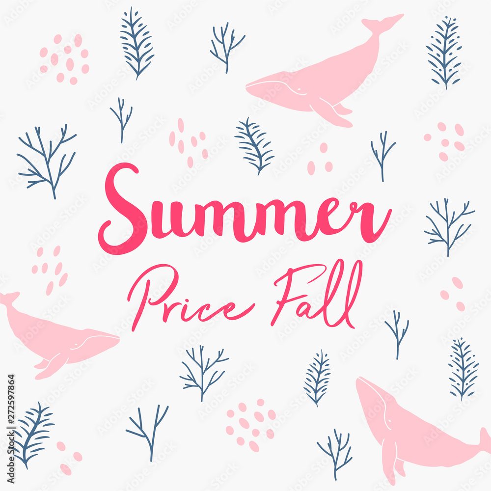 Obraz premium Summer Price Fall Banner Concept Background
