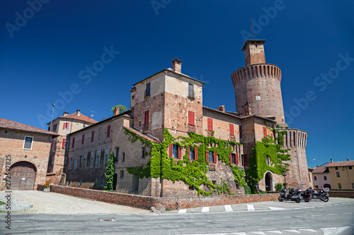 External view of the Castle of Sartirana, in Lomellina in Italy photo