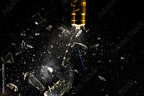 Sparking and exploding incandescent lightbulb
