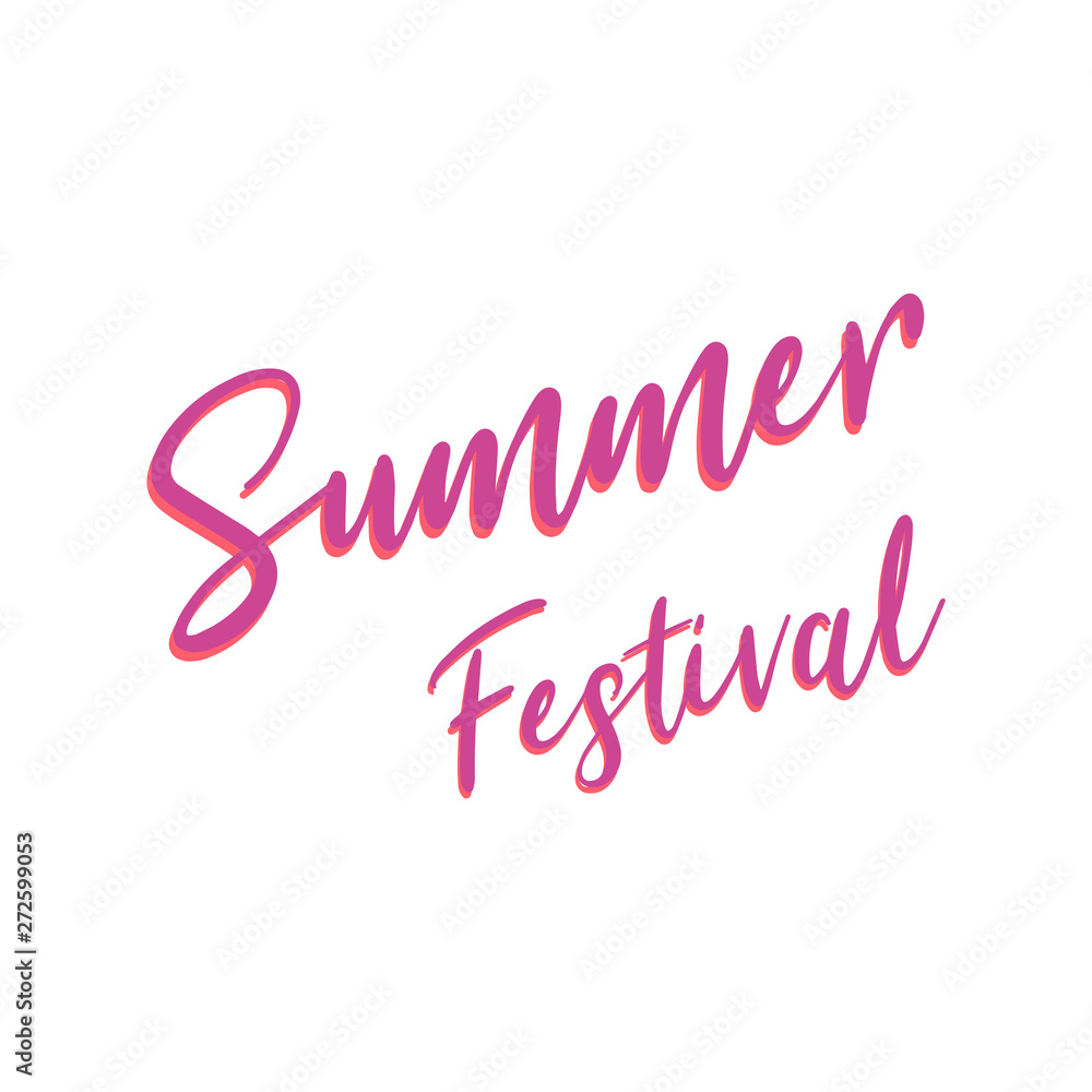 Summer Festival Text Typography Sign