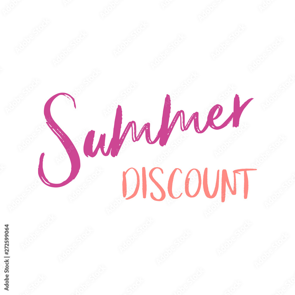Summer Discount Text Typography Sign