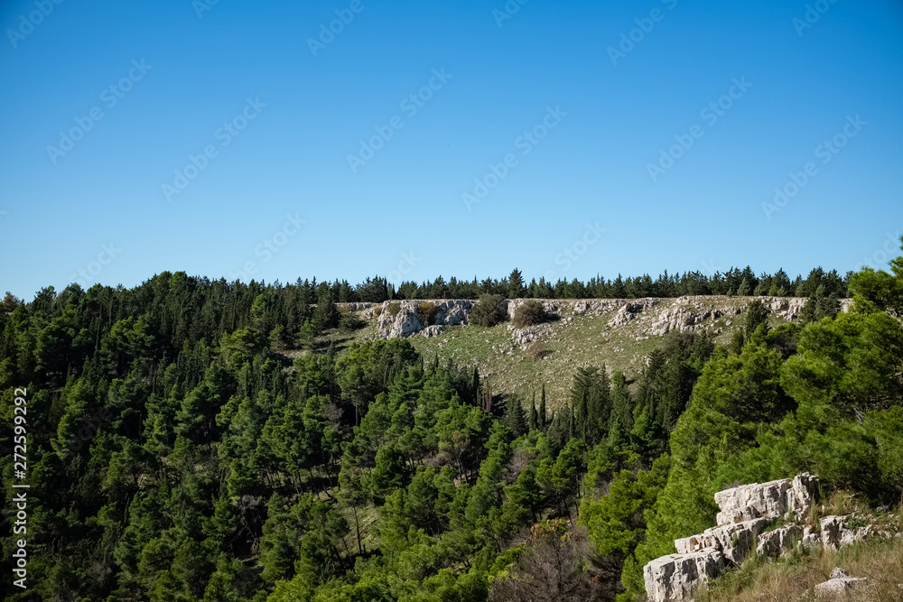 Wild landscape of Doline of Gravina called Pulicchio di Gravina. Apulia region, Italy
