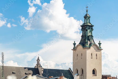Lviv panoramic view on Latin cathedral