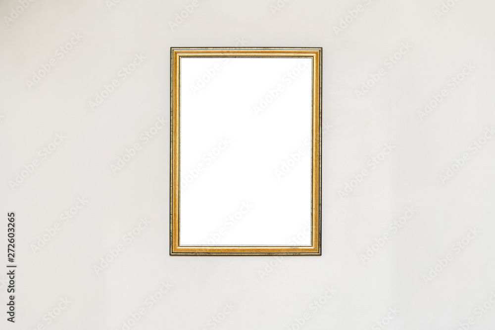 Blank empty frame in art gallery. Museum exhibition white clippi Blank empty frame in art gallery. Museum exhibition white clippi