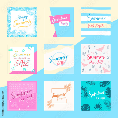 Summer Banner Concept Template Pack Set
