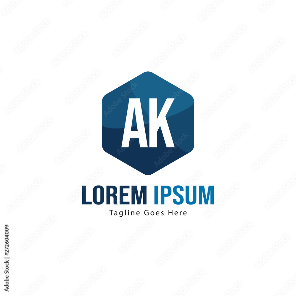 AK Letter Logo Design. Creative Modern AK Letters Icon Illustration AK Letter Logo Design. Creative Modern AK Letters Icon Illustration