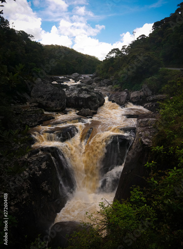 The Andriamamovoka Falls on the Namorona River in the Vatovavy-Fitovinany region near Ranomafana National Park, Madagascar