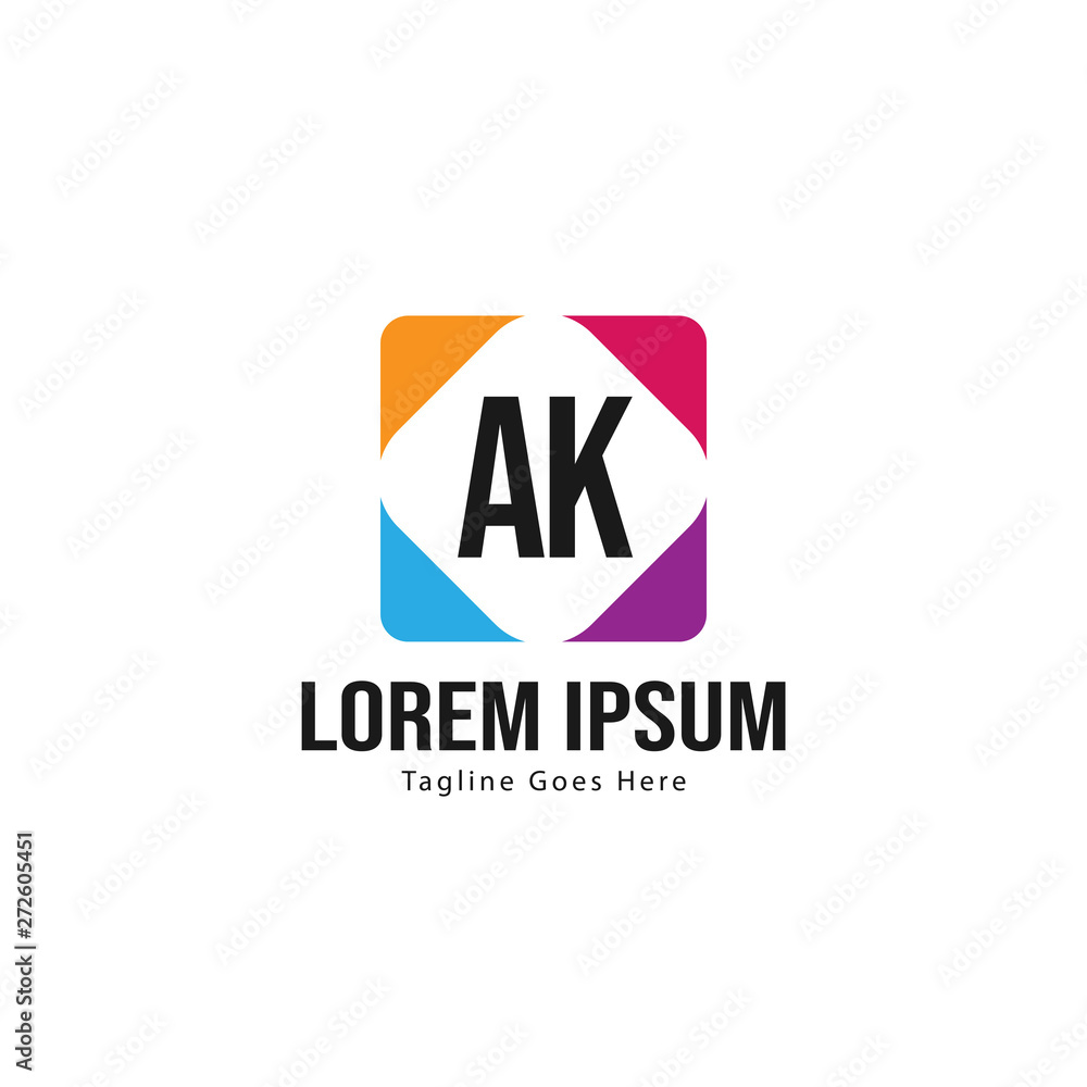 AK Letter Logo Design. Creative Modern AK Letters Icon Illustration AK Letter Logo Design. Creative Modern AK Letters Icon Illustration