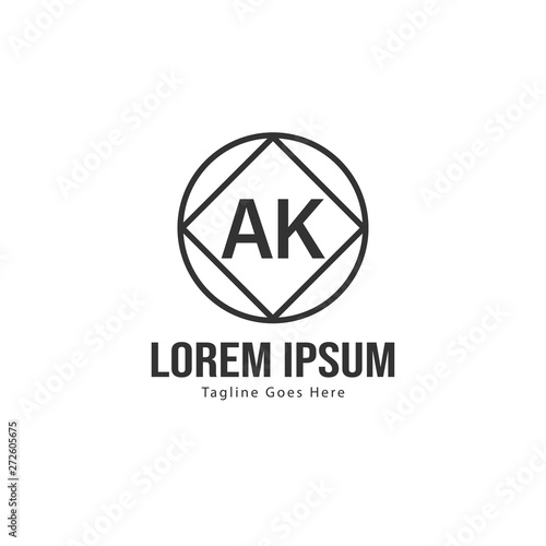 Free Download AK Letter Logo Design. Creative Modern AK Letters Icon Illustration - GFXLoad