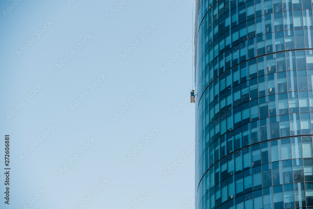 Obraz premium Window Washer at Work
