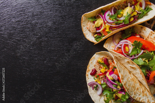 Tableau sur toile Perfect mexican burritos