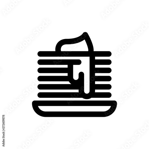 pancake icon, food vector illustration