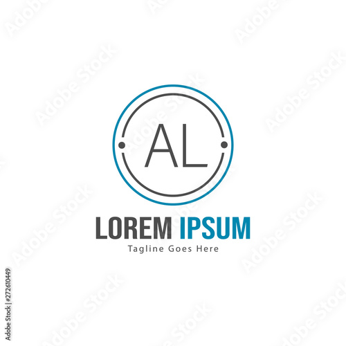 AL Letter Logo Design. Creative Modern AL Letters Icon Illustration