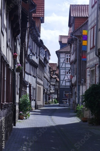 mittelalterliche Fachwerkstadt Hannoversch Münden mit Eisenbart photo