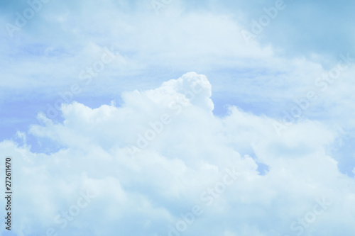 White soft cloud texture, Blue sky with white clouds in the morning for natural background concept.