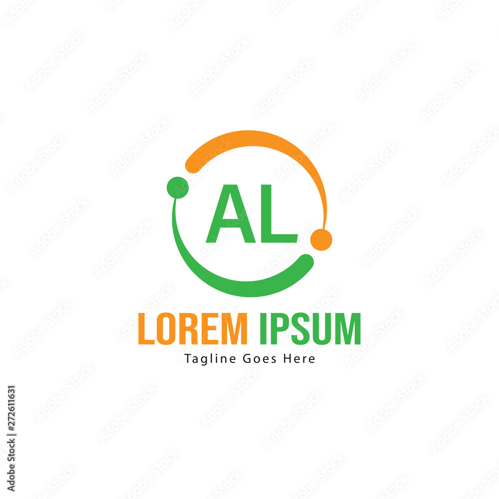 AL Letter Logo Design. Creative Modern AL Letters Icon Illustration AL Letter Logo Design. Creative Modern AL Letters Icon Illustration