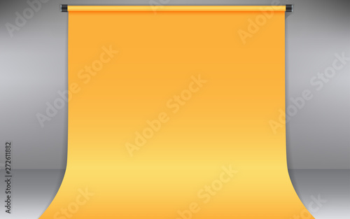 golden backdrop in the studio room