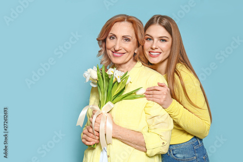 Portrait of mother and her ...