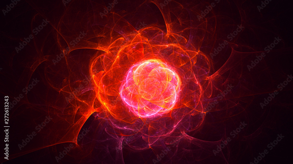 Obraz premium 3D rendering abstract round light background