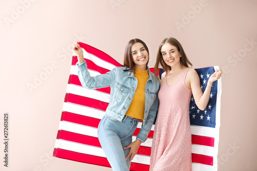 Happy young women with nati...