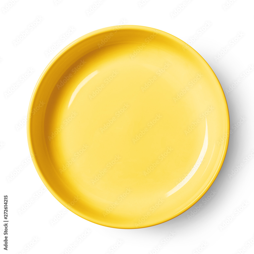 Simple white circular plate with clipping path Simple white circular plate with clipping path