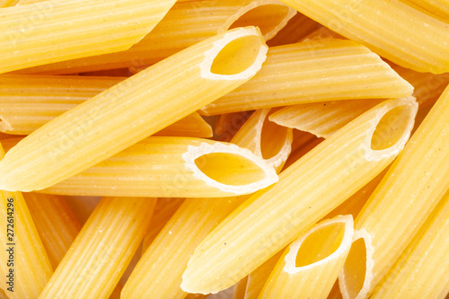 Dry pasta texture close up for background photo