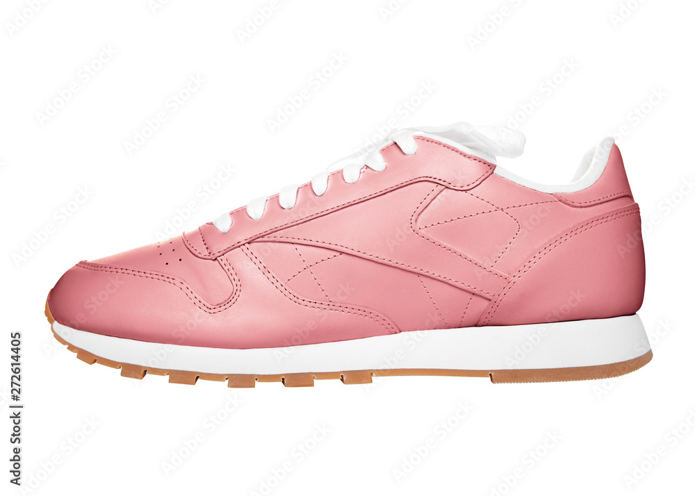 Red sport shoes design isolated with clipping path